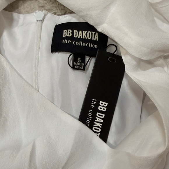 BB DAKOTA The Collection Kaless Ruffle Dress Off Shoulder White Mini Dress - Picture 9 of 9
